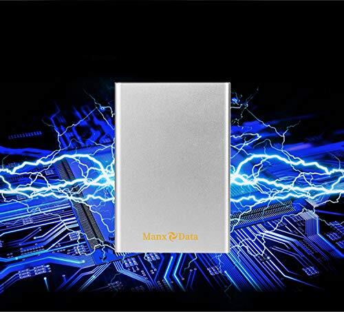 320 Go Argenté Disque dur externe portable USB 3.0 compatible avec PC Windows... - Photo 4/5