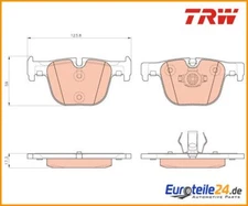 Brake Pad Set, Disc Brake TRW GDB1937 for BMW 3 Series