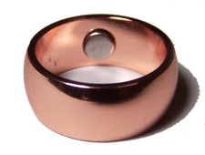 PURE COPPER MAGNETIC WEDDING BAND RING size 6 jewelry health magnet pain relief
