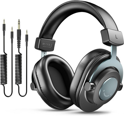 FIFINE Studio Monitor Headphones for Recording-Over Ear Wired Headphones for Pod