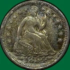 1854 Arrows Seated Liberty Half Dime Extremely Fine XF Coin #41079