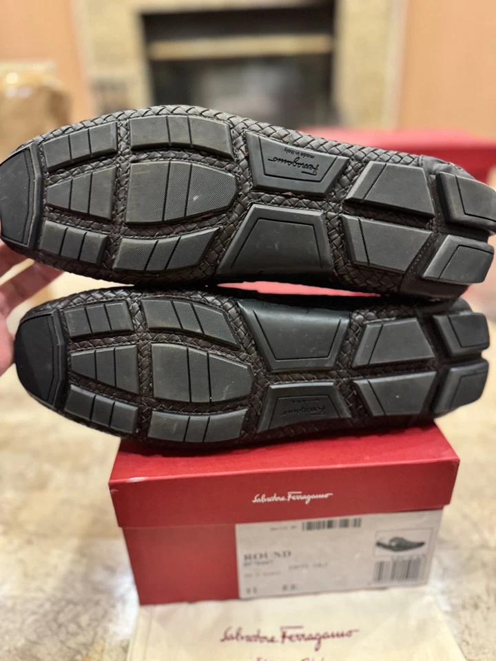 Salvatore Ferragamo Parigi ZAPATOS TEJIDOS, Mocasines, Conductores PARA HOMBRES EE. UU. 11 ee Foto 2 de 4