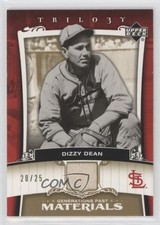 2005 Trilogy Generations Past Gold Materials 20/25 Dizzy Dean #PA-DD HOF 06bg