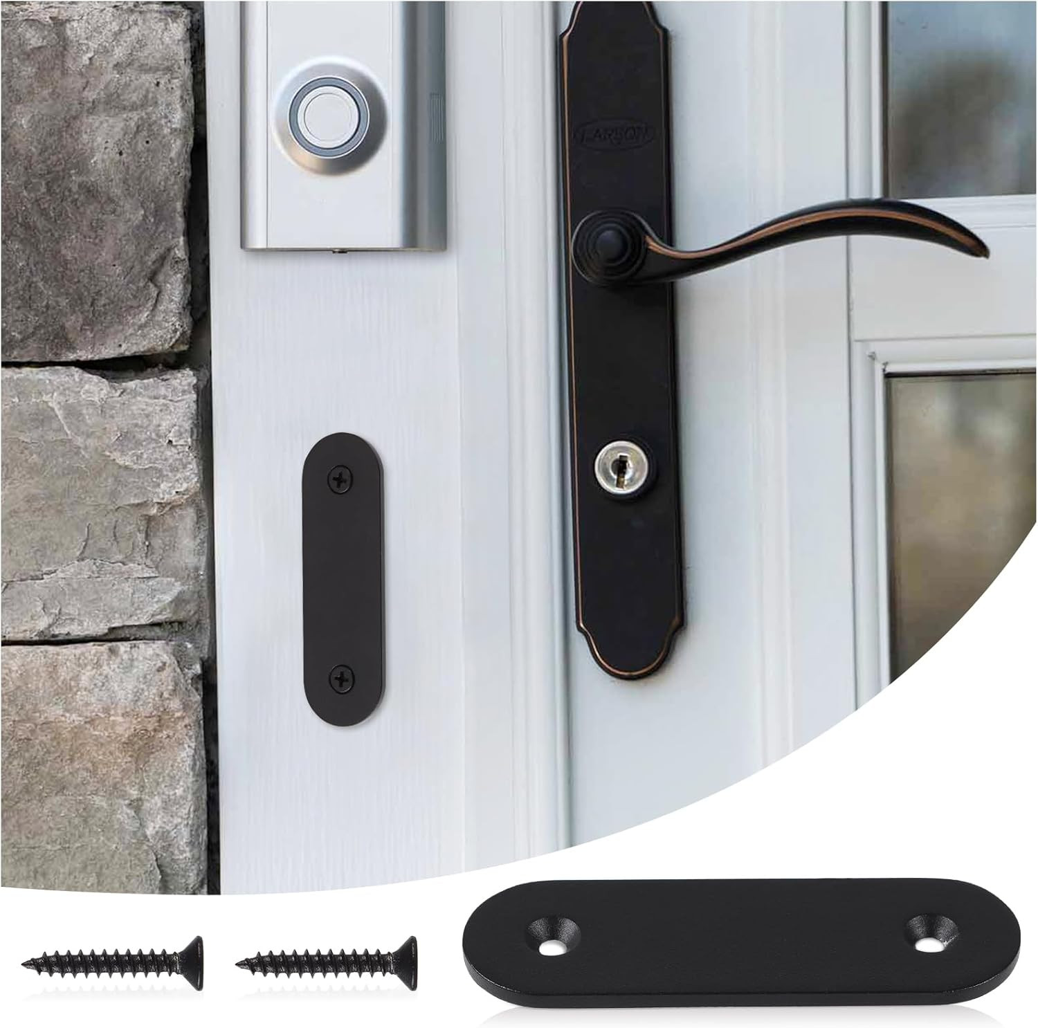 Doorbell Cover Plate, Metal Doorbell Blanking Plate Cover, Doorbell Button Cover