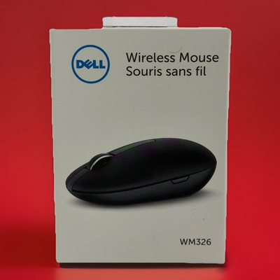#ad Dell WM326 Wireless Laser Mouse Black 1600 DPI USB Receiver $14.99