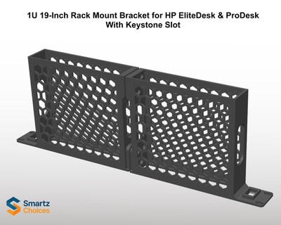 1U 19-Inch Rack Mount Bracket for HP EliteDesk & ProDesk SFF PCs   Single/Dual