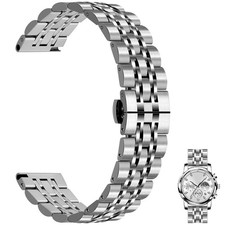 7 Beads Quick Release Watch Band, 20mm 22mm Stainless Steel Watch Strap for M...