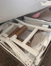 2-Seater Dining Table and Chairs Set, White Wood