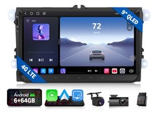 For VW Golf MK6 2010-2013 9" QLED 6 64 Android Auto 13 Car Stereo CarPlay 4G LTE