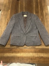 Vintage Pendleton Wool Blazer Women  s USA Made Tweed Jacket Shoulder Pads