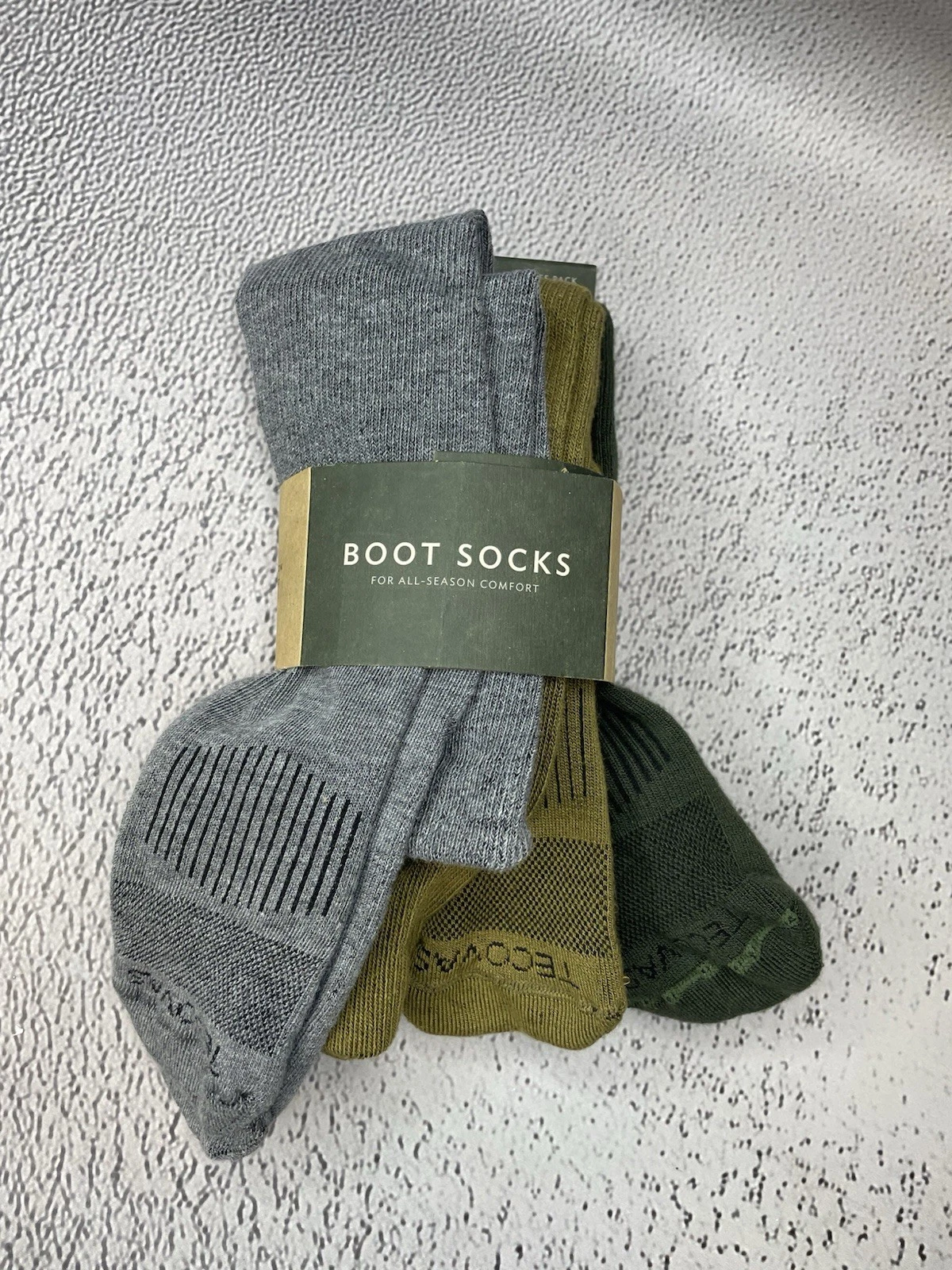 New Tecovas Men Multicoloured Mid-Calf Boot Socks Size Medium 3 Pairs 01