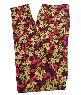 LuLaRoe Leggings OS One Size Floral EASTER Modern DAFFODIL Colorful Flower SOFT