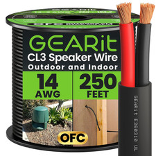 14/2 Speaker Wire 250 Feet 14AWG Gauge - Outdoor Direct Burial in Ground/In Wa