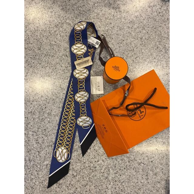 HERMES Brand New Twilly Scarf Silk Accessory