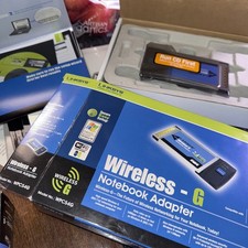 Cisco Linksys WPC54G Wireless-G Notebook Adapter CardBus Adaptor Card Laptop PC