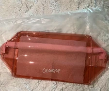 3*COLOURPOP Pink Clear Cosmetic Makeup Travel Bag NEW