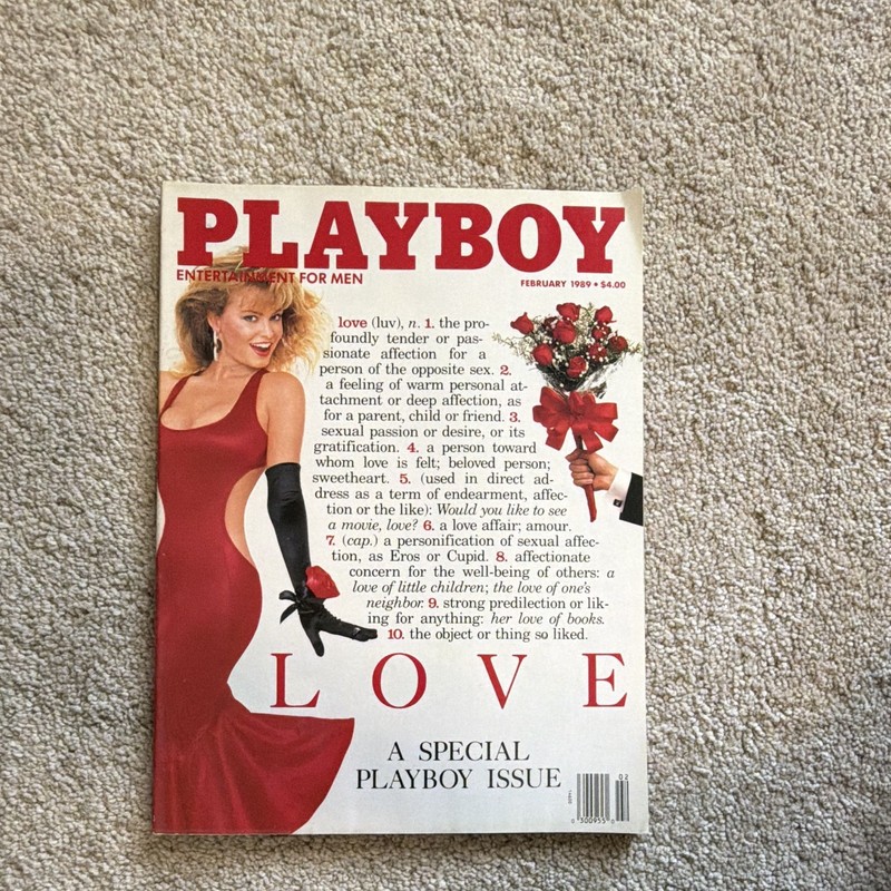 Playboy Magazine Feb 1989 Love Special Issue Vintage Collectible Good Condition