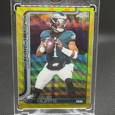 2025 Topps Chrome NFL Jalen Hurts yellow /275 Eagles🔥 NEW