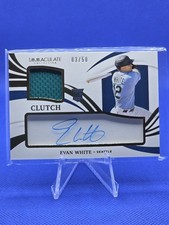 2021 Panini Immaculate Clearly Clutch Rookie Auto Evan White Mariners /50