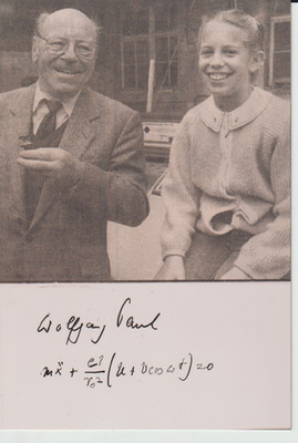 Nobelpreisträger Wolfgang Paul, orig sign Foto, mit Formel