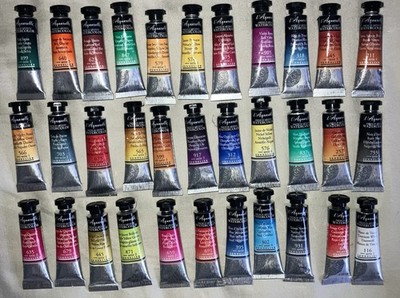 Lot Of 33 Sennelier L Aquarelle French Artists Watercolor 10ml Paint Tubes - NEW