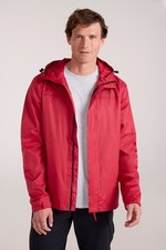 Mountain Warehouse Mens Waterproof Jacket Lightweight Zip Pockets Cagoule Coat