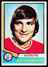 Butch Deadmarsh, 1974-75 Topps, #73, Kansas City Scouts, Rookie