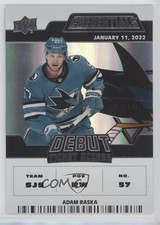 2022 Upper Deck Credentials Debut Ticket Access /999 Tier 1 Adam Raska #138 17yy