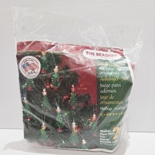 Beadery Holiday Beaded Ornament Kit Mini Christmas Trees 5498 Makes 24 USA New