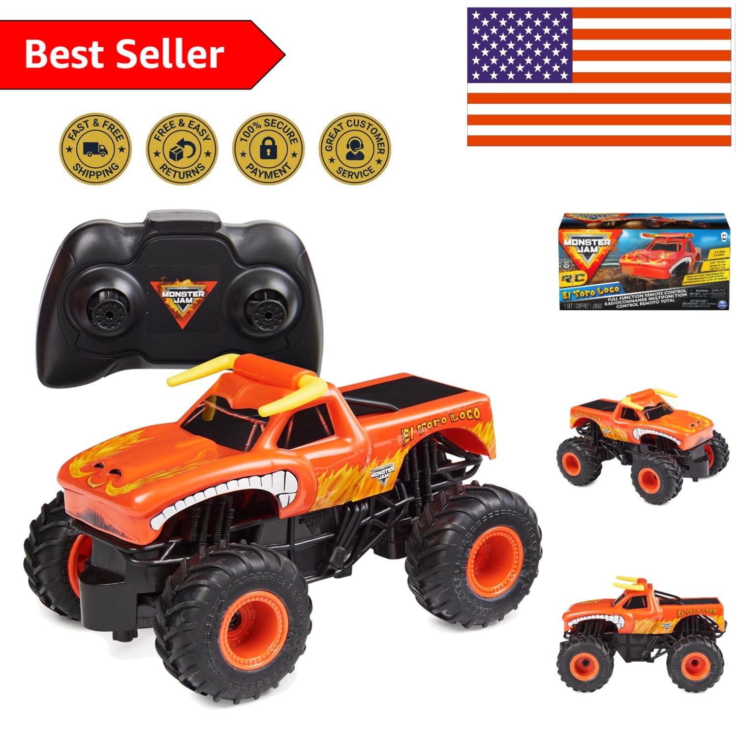 Official El Toro Loco 1:24 Scale Remote Control Monster Truck