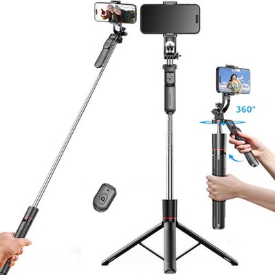 67'' Cell Phone Selfie Stick Tripod Wireless Remote Extendable For iPhone Android