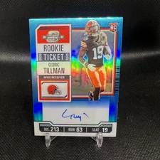 2023 Contenders Optic Cedric Tillman Rookie Auto Blue /99