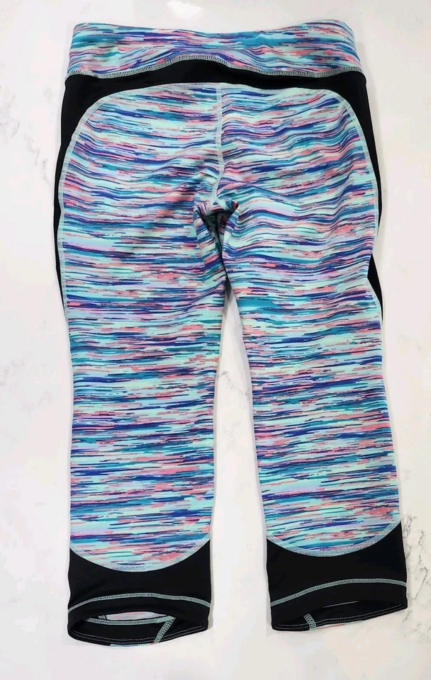 Marc New York Performance Womens Capri Leggings Black Multicolored Cropped Small - Image 2 of 4