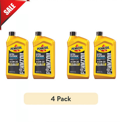 Pennzoil Ultra Platinum Full Synthetic 5W-30 Motor Oil, 1 Quart - 4 PACK