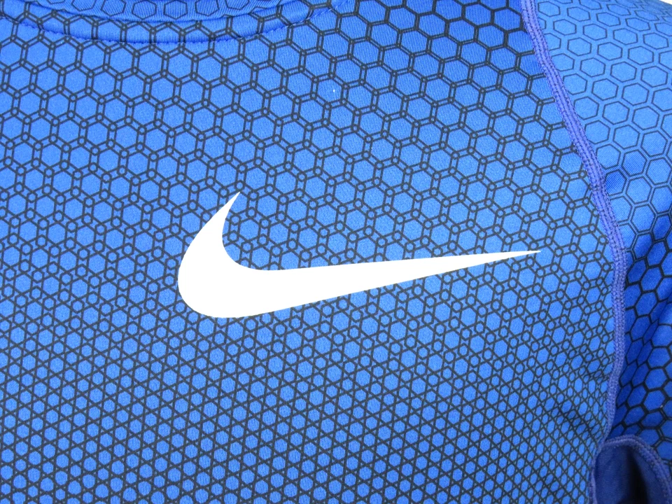 Nike PRO HYPERWARM Blue Fitted Stretch Long Sleeved Athletic Shirt Men's Large - Image 4 of 4