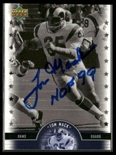 2005 Upper Deck Legends Tom Mack Auto Los Angeles Rams #20