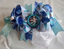 Handmade Disney's Elsa Frozen Ribbon Bow Hair clip