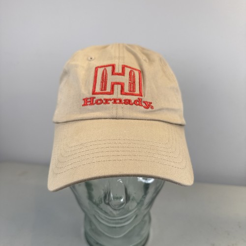 Hornady Khaki Hat Cap with Red Embroidery Logo, Hornady Ammunition Hat