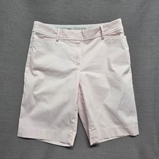 Talbots Perfect Short Womens 6P Pink Cotton Chino Bermuda Shorts 9 Inch Inseam