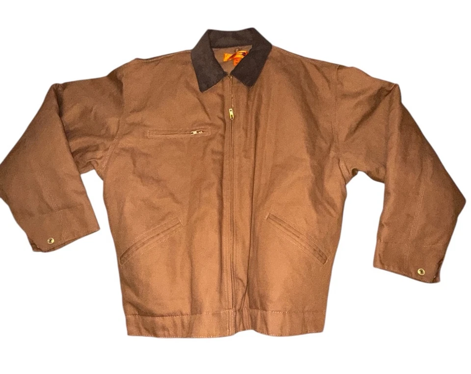 CornerStone Chore Coat Size XL Workwear Durable Full Zip Duck Brown Jacket Barn - Image 2 of 4
