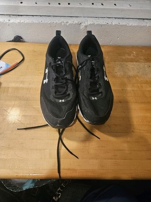 Under Armour Charged Assert 9 Athletic Sneakers Mens Black White Low Top Size 12