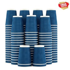 Coffee Cups 12 oz - 120 Pack, 12 oz Disposable Paper Coffee Cups Insulated, C...