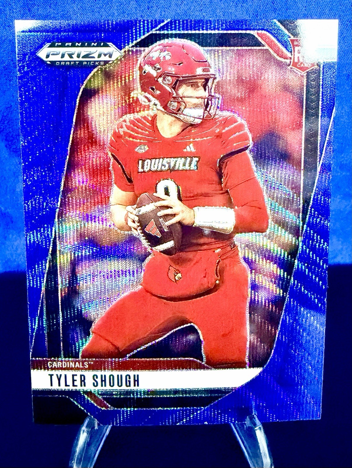2025 Panini Prizm Draft Picks - Tyler Shough #49 Blue Wave Prizm /299 (RC)