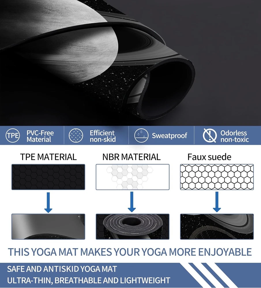 Non Slip Double Sided Eco Friendly TPE Yoga Fitness Exercise Mat Non Slip Double Sided Eco Friendly TPE Yoga Fitness Exercise Mat