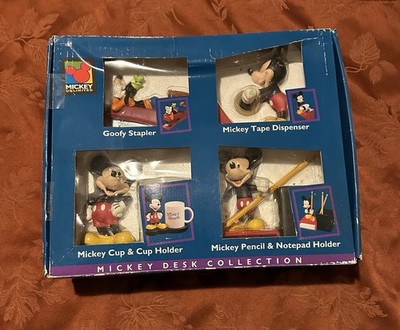 Vintage Disney Mickey Desk Collection Boxed Set Goofy Stapler