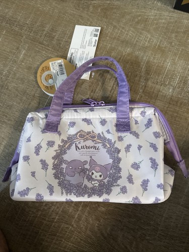 New JAPAN Sanrio Kuromi Purple Poker Thermos Insulation Bento Lunch Tote School - Picture 2 of 2