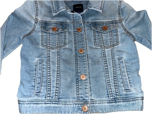 Giacca denim Gap bambino ragazza taglia media 8/9 classica lavata leggera chiusura a scatto - Foto 3 di 5