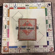 Vintage MONOPOLY John Waddington Board Game Circa WW2 1940's 1950's, rare 