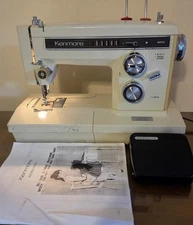 Vintage KENMORE 158.19411 Heavy Duty SEWING MACHINE~Pedal & Power Cord~Manual