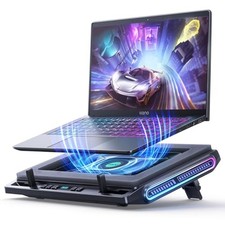 llano V10 Gaming Laptop Cooling Pad, RGB Laptop Cooler Stand Laptop Fan Black